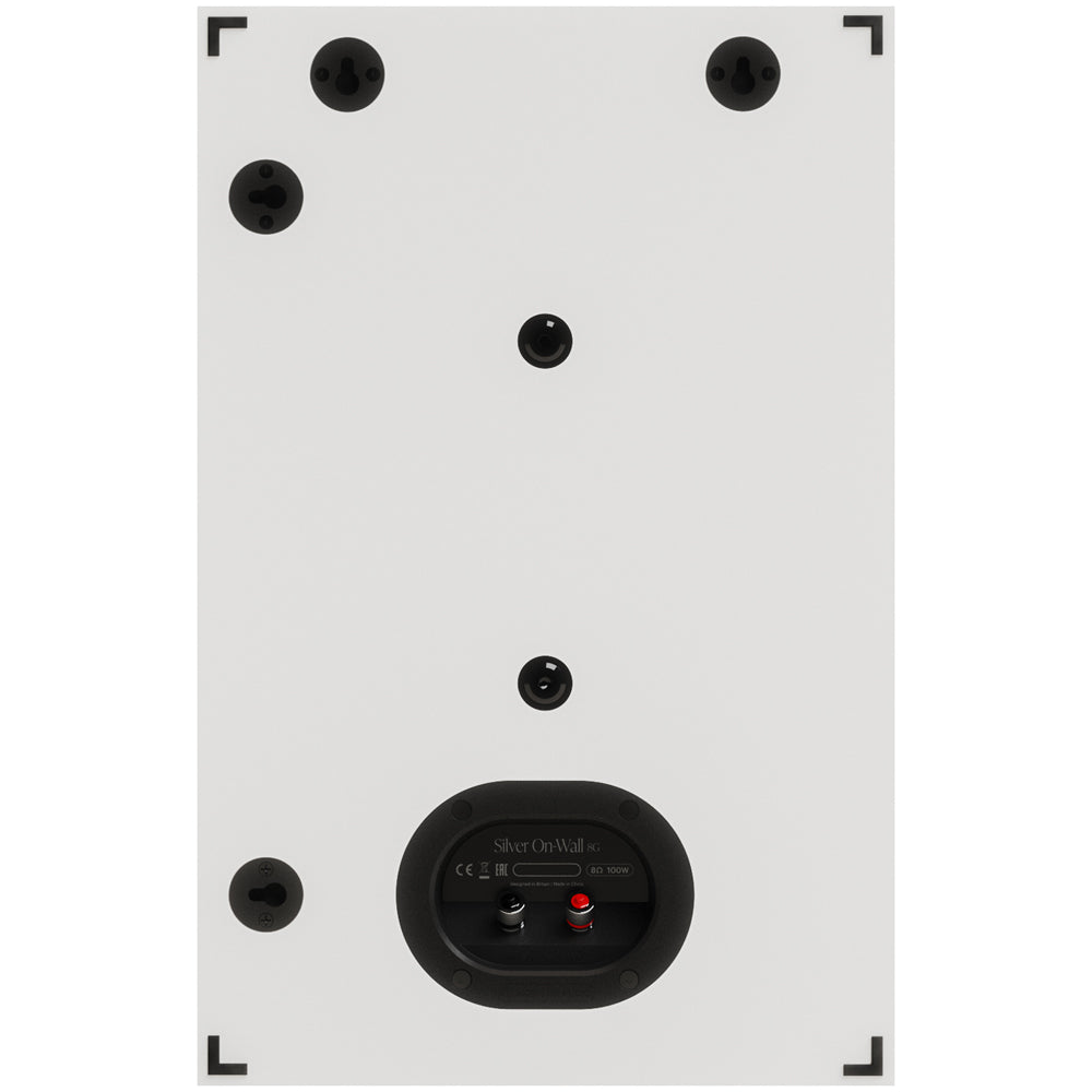 Monitor Audio Silver On-Wall 8G 2-Way Single Speaker Satin White White
