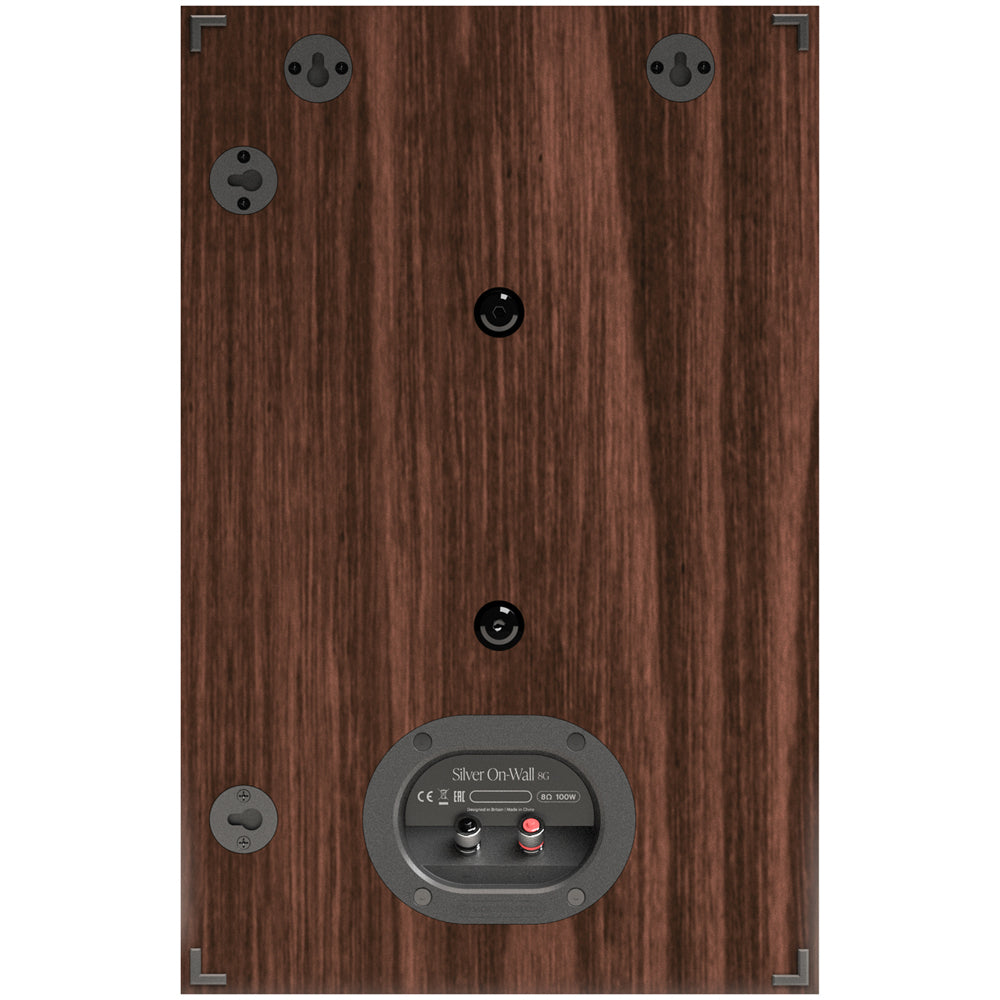Monitor Audio Silver On-Wall 8G 2-Way Single Speaker Walnut Walnut