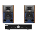Musical Fidelity B1xi Integrated Amplifier with JBL 4309 Studio Monitor Bookshelf Speakers Walnut Pair Walnut