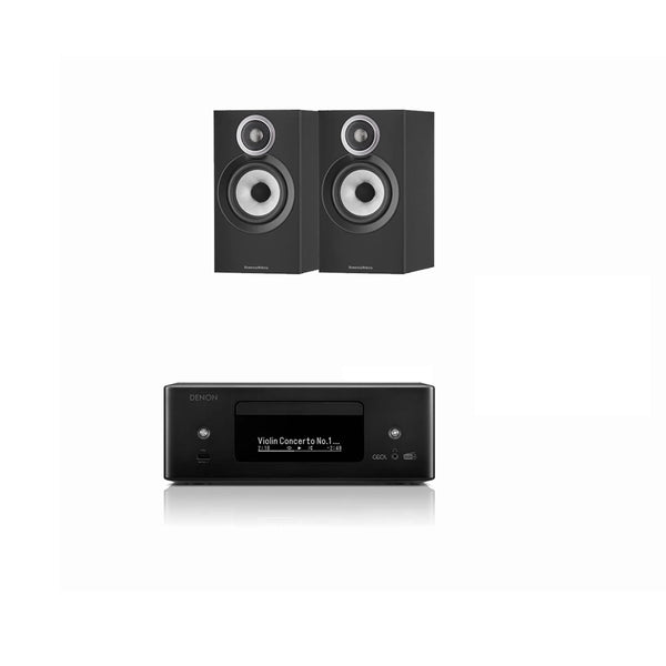 Denon CEOL RCD-N12 DAB+ Hi-Fi System with Bowers & Wilkins 607 S3 Speakers Pair Black