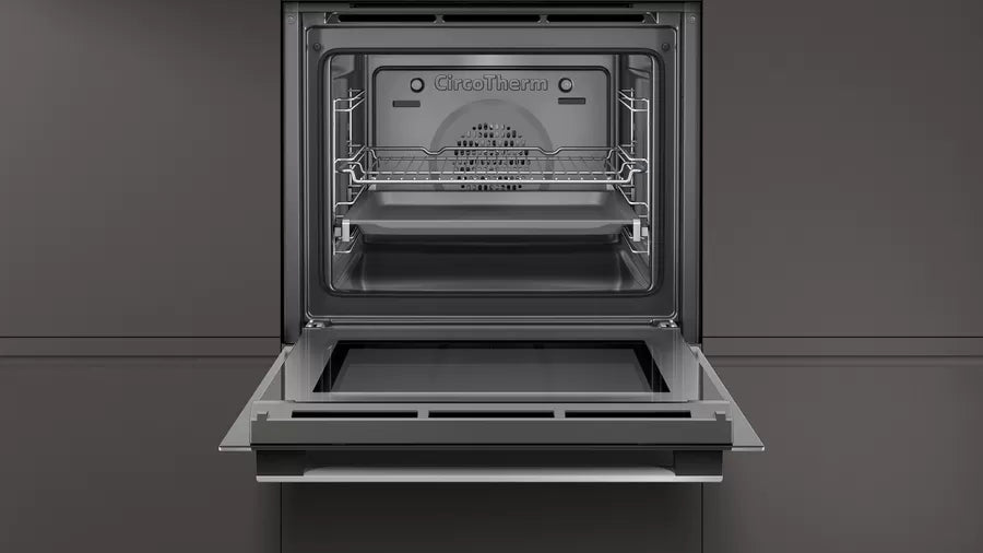 NEFF B1ACE4HN0B N50 Electric CircoTherm Single Oven Black Steel Black
