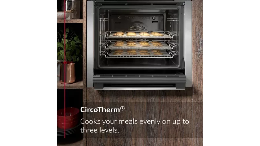 NEFF B1ACE4HN0B N50 Electric CircoTherm Single Oven Black Steel Black