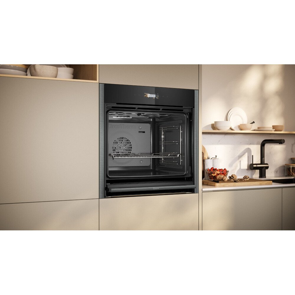 Neff B54CR31G0B N70 Slide and Hide Built-In Electric Single Oven Graphite Grey Graphite Grey