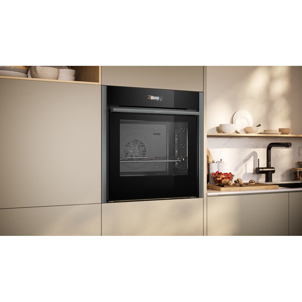 Neff B54CR31G0B N70 Slide and Hide Built-In Electric Single Oven Graphite Grey Graphite Grey