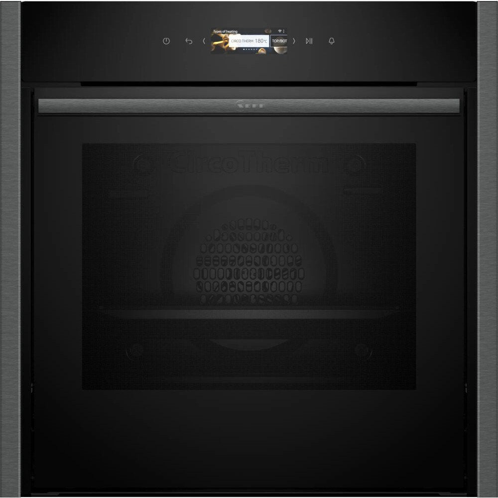 Neff B54CR71G0B N70 Slide and Hide Built-In Electric Single Oven Graphite Grey Graphite Grey