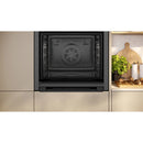 Neff B6ACH7AG7B N50 Slide & Hide Wifi Connected 60cm Built In Electric Single Oven with Pyrolytic Cleaning Graphite A+ Rated
