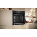 Neff B6ACH7AG7B N50 Slide & Hide Wifi Connected 60cm Built In Electric Single Oven with Pyrolytic Cleaning Graphite A+ Rated