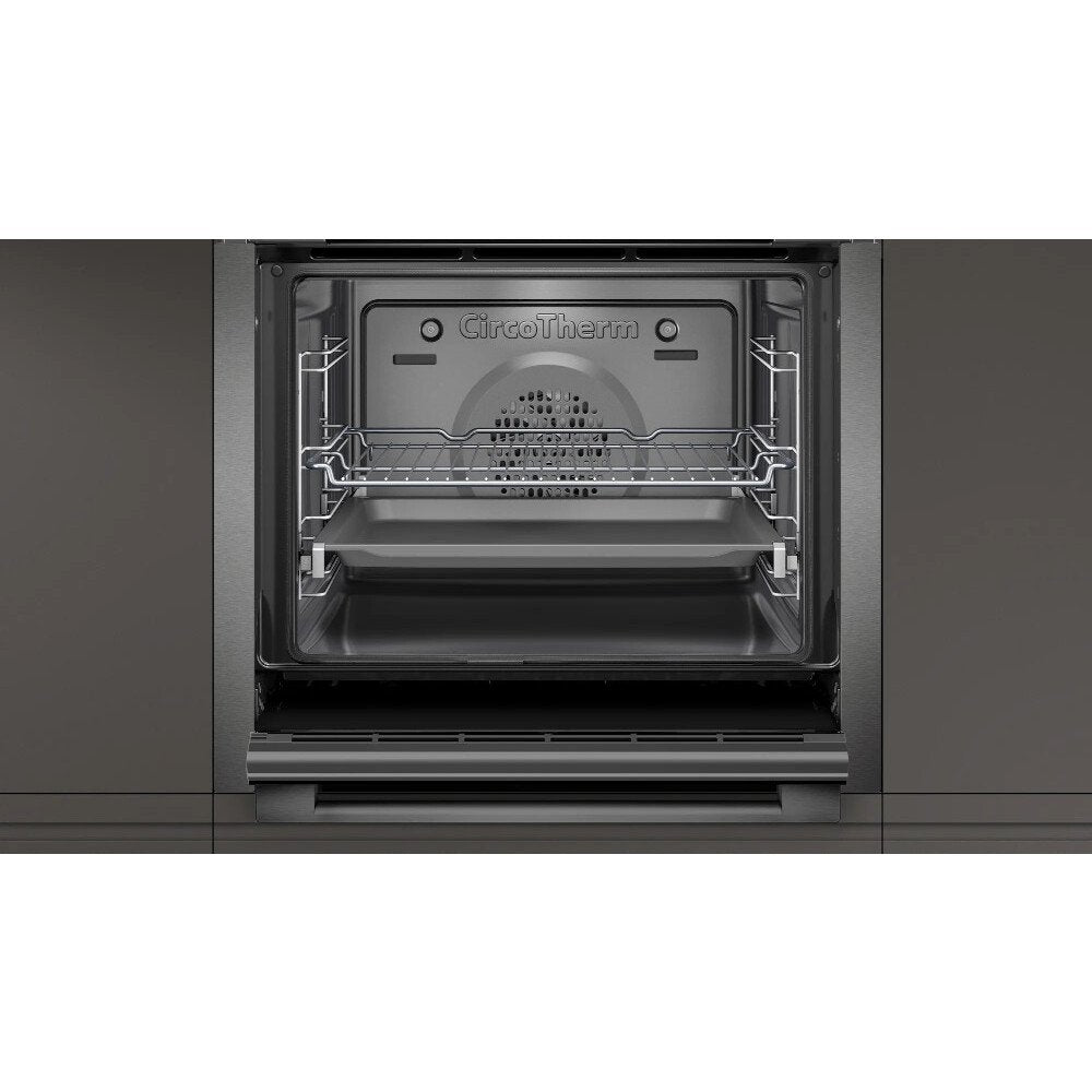 Neff B6ACH7HG0B N50 Built In Slide and Hide Pyrolytic 60cm Single Oven Graphite Grey