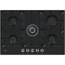 Neff T27CIQ8S0 N70 Flame Select 75cm Black Enamel Gas Hob