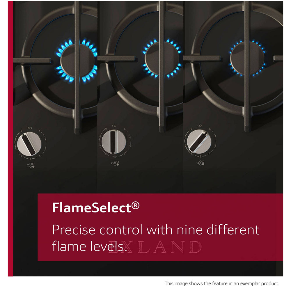 Neff T27PIQ4S0 N70 Flame Select 75cm Gas on Glass Hob