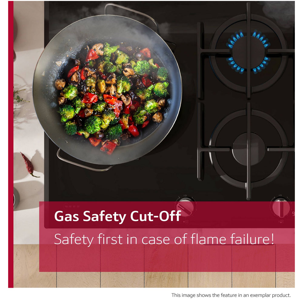 Neff T27PIQ4S0 N70 Flame Select 75cm Gas on Glass Hob