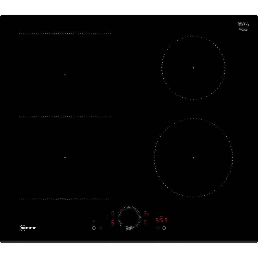 Neff T56FHS1L0KIT N70 60cm CombiZone Induction Hob with Pan Set Black