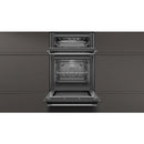 Neff U1GCC0AN0B N30 Built In Electric Double Oven Black & Steel Black