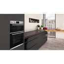 Neff U1GCC0AN0B N30 Built In Electric Double Oven Black & Steel Black