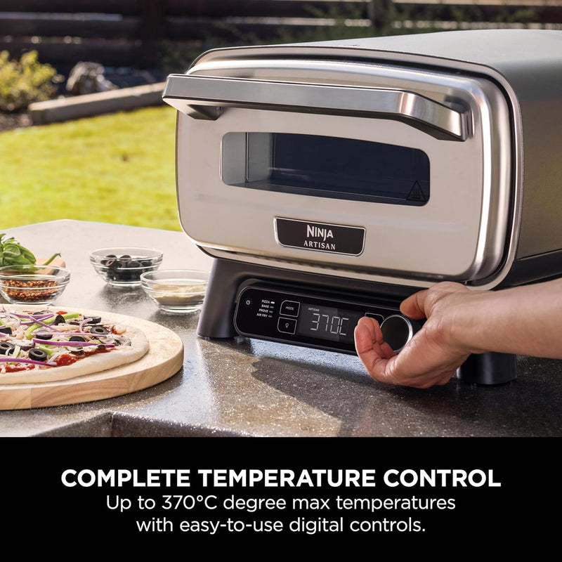 Ninja Artisan MO201UK Electric Outdoor Pizza Oven and Air Fryer - Grey