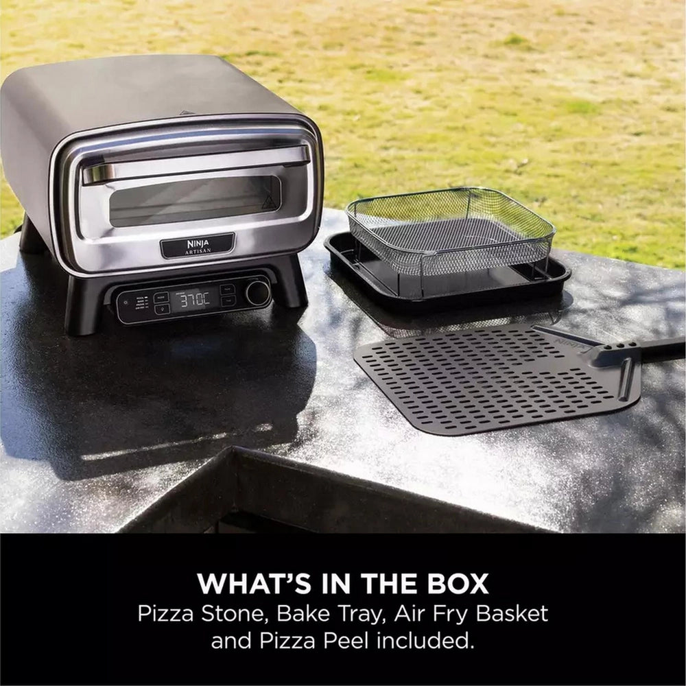 Ninja Artisan MO203UK Electric Outdoor Pizza Oven & Air Fryer with Cover - Grey
