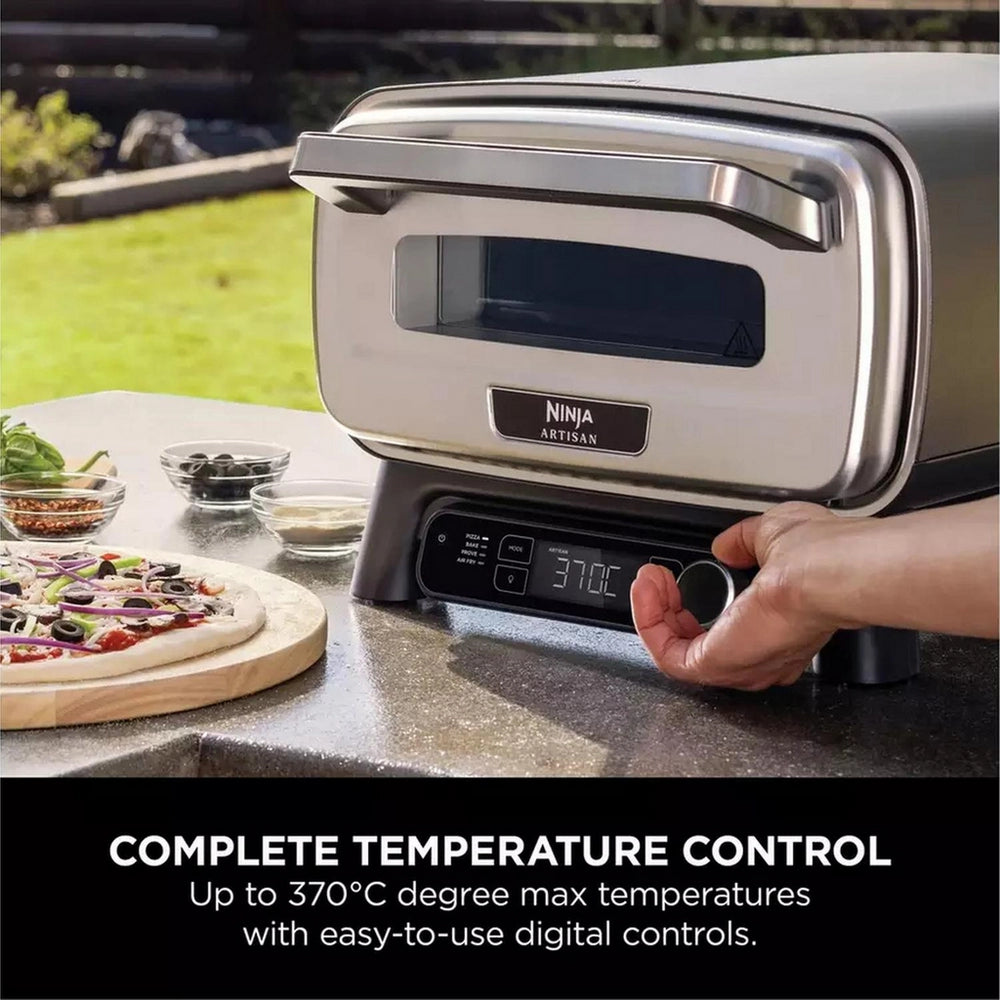 Ninja Artisan MO203UK Electric Outdoor Pizza Oven & Air Fryer with Cover - Grey