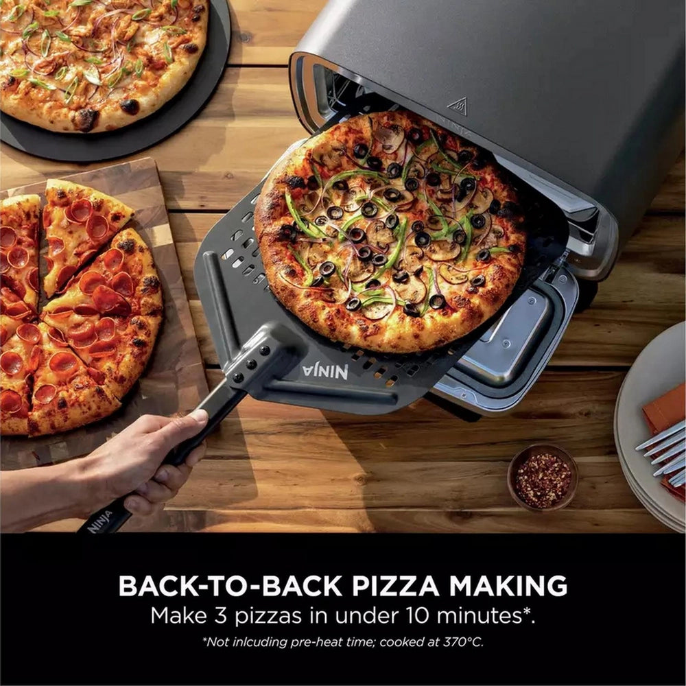 Ninja Artisan MO203UK Electric Outdoor Pizza Oven & Air Fryer with Cover - Grey
