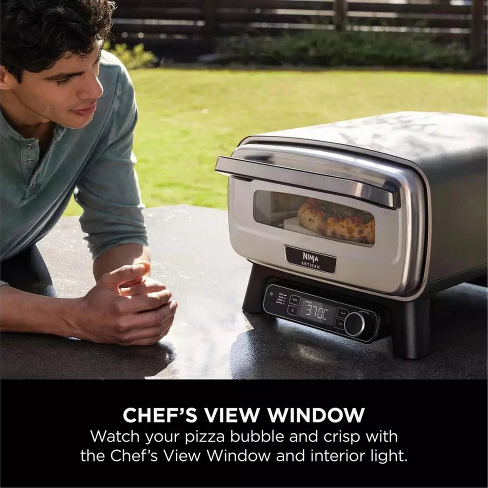 Ninja Artisan MO203UK Electric Outdoor Pizza Oven & Air Fryer with Cover - Grey