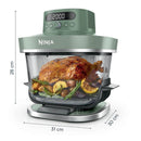 Ninja AS090UKGN CRISPi PRO 5-in-1 XL Glass Air Fryer Green
