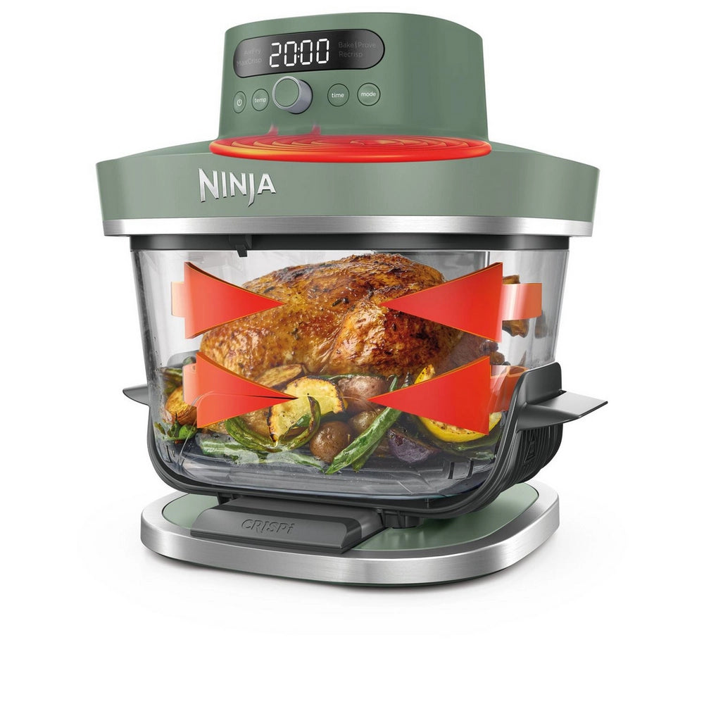 Ninja AS090UKGN CRISPi PRO 5-in-1 XL Glass Air Fryer Green