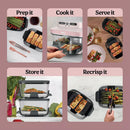 Ninja CRISPi DualZone 8-in-1 Function 7.6L Glass Air Fryer - Rose Quartz DD102UKPK1