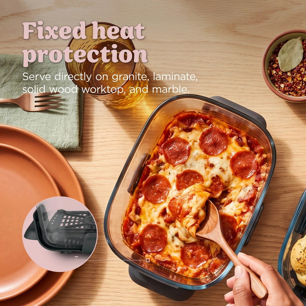 Ninja CRISPi DualZone 8-in-1 Function 7.6L Glass Air Fryer - Rose Quartz DD102UKPK1