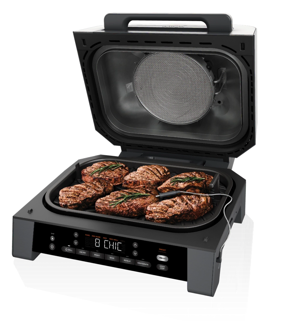 Ninja DG551UK 6-in-1 MAX Air Fryer & Grill Black & Stainless Steel