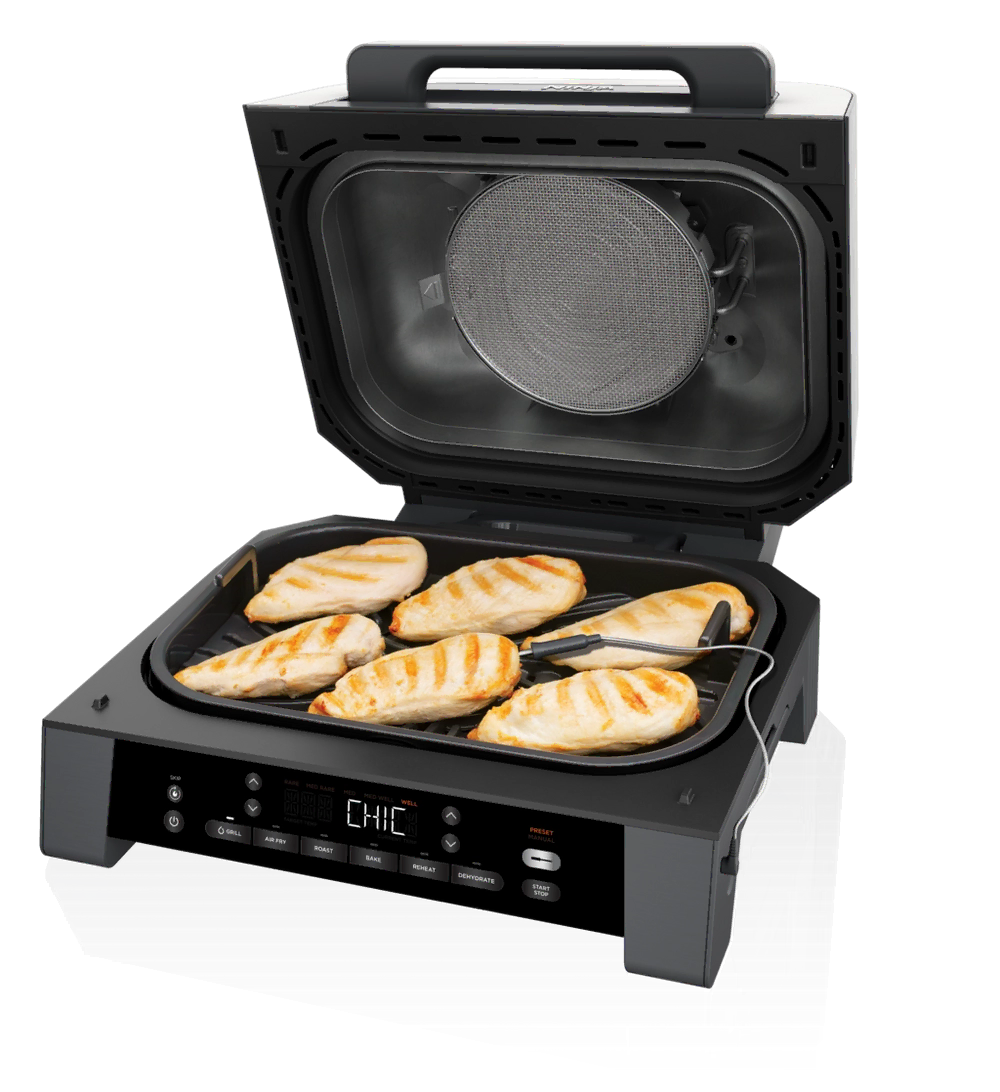 Ninja DG551UK 6-in-1 MAX Air Fryer & Grill Black & Stainless Steel