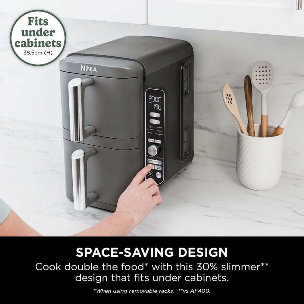 Ninja Double Stack XL 2-Drawer 9.5L Air Fryer Grey SL400UK OPEN BOX CLEARANCE
