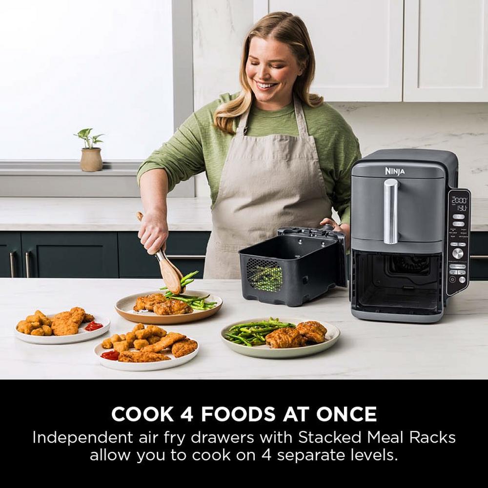 Ninja Double Stack XL 2-Drawer 9.5L Air Fryer Grey SL400UK OPEN BOX CLEARANCE