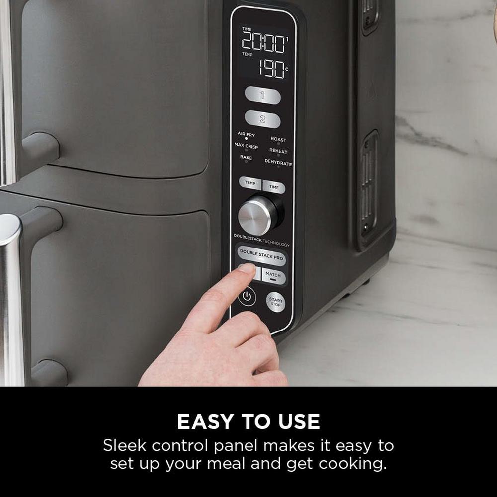Ninja Double Stack XL 2-Drawer 9.5L Air Fryer Grey SL400UK OPEN BOX CLEARANCE