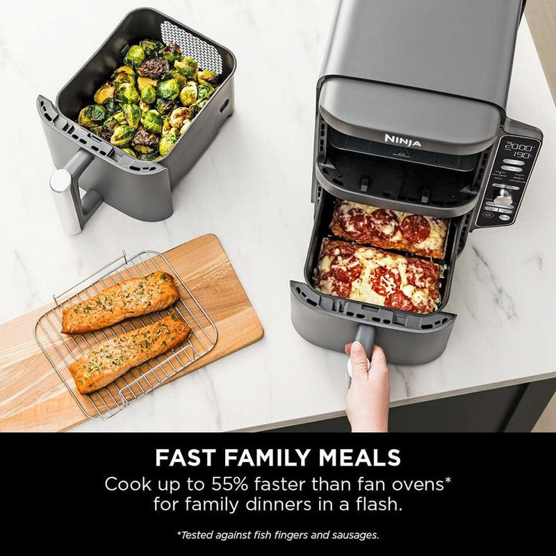 Ninja Double Stack XL 2-Drawer 9.5L Air Fryer Grey SL400UK OPEN BOX CLEARANCE