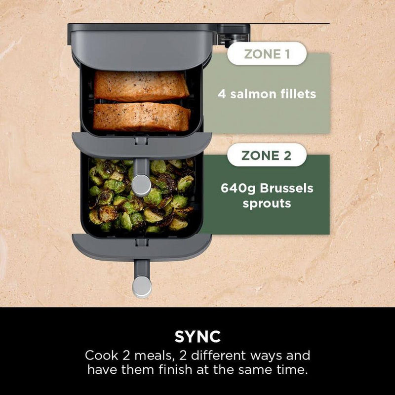 Ninja Double Stack XL 2-Drawer 9.5L Air Fryer Grey SL400UK OPEN BOX CLEARANCE