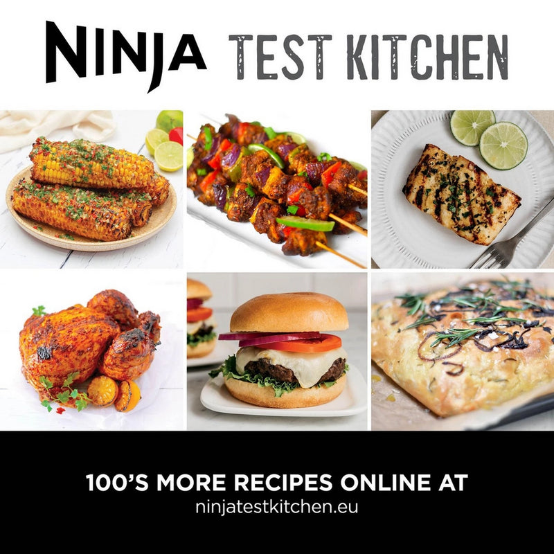 Ninja EG351UK 5-in-1 Grill and Air Fryer 5.7L with Digital Cooking Probe - Black and Silver