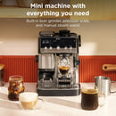 Ninja ES301UK Luxe Café Mini 2-in-1 Espresso and Filter Coffee Machine with Built in Bean Grinder & Manual Milk Frother