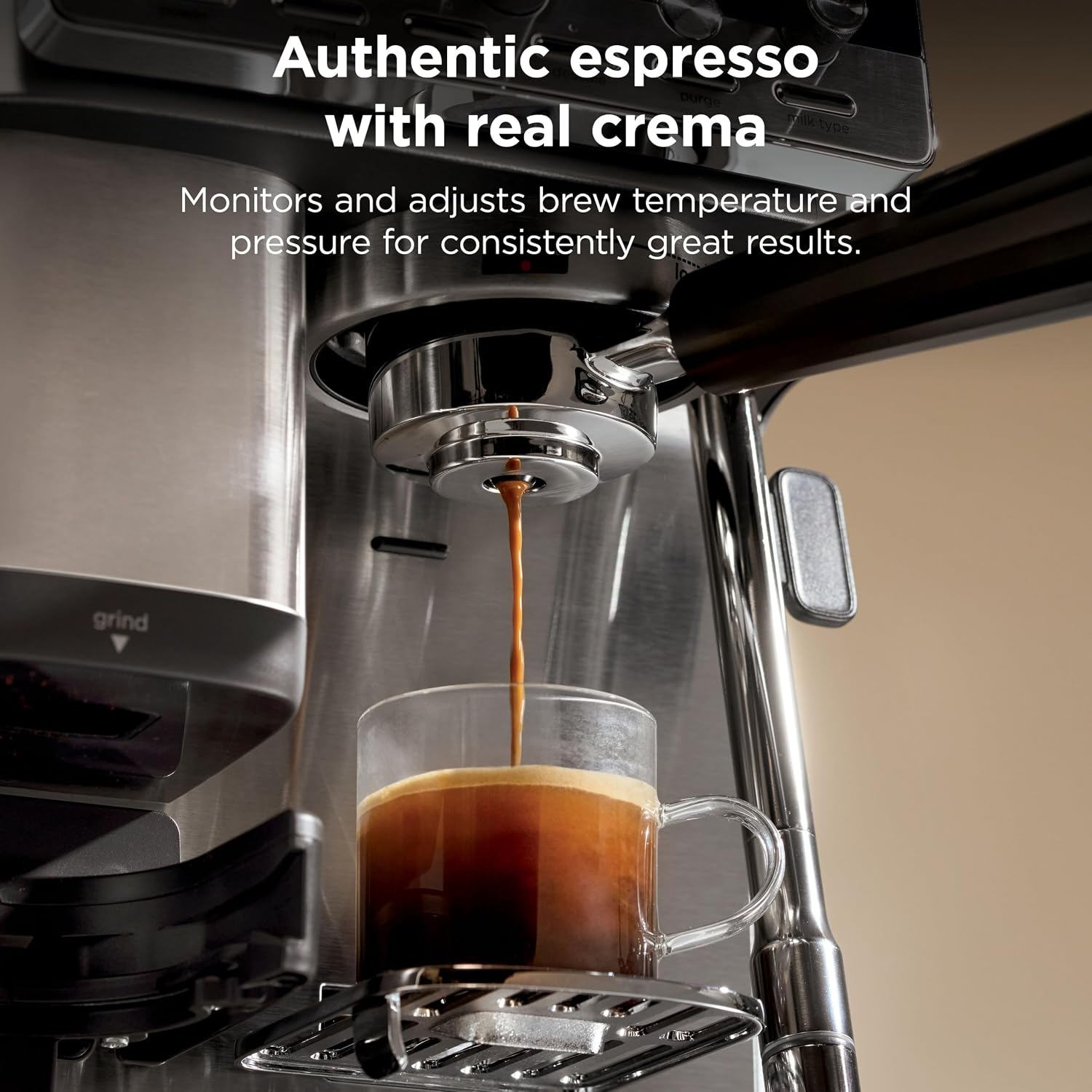 Ninja ES301UK Luxe Café Mini 2-in-1 Espresso and Filter Coffee Machine with Built in Bean Grinder & Manual Milk Frother