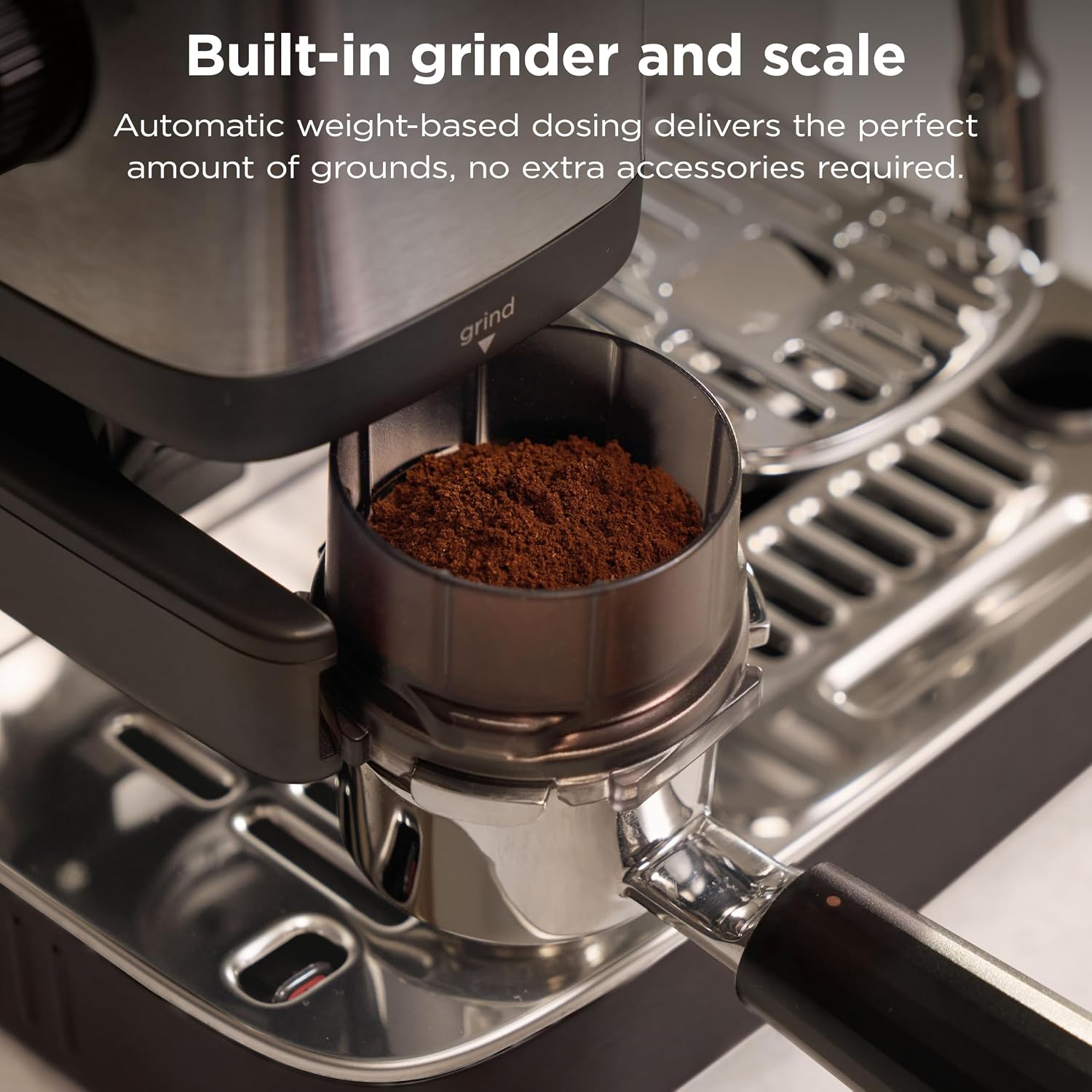 Ninja ES301UK Luxe Café Mini 2-in-1 Espresso and Filter Coffee Machine with Built in Bean Grinder & Manual Milk Frother