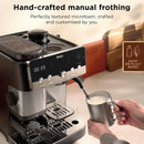 Ninja ES301UK Luxe Café Mini 2-in-1 Espresso and Filter Coffee Machine with Built in Bean Grinder & Manual Milk Frother