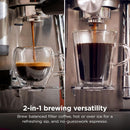 Ninja ES301UK Luxe Café Mini 2-in-1 Espresso and Filter Coffee Machine with Built in Bean Grinder & Manual Milk Frother