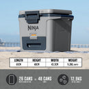 Ninja FB131UKGY FrostVault 30QT 28L Hard Cooler with Dry Zone Slate Grey Grey