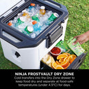 Ninja FB131UKWH FrostVault 30QT 28L Hard Cooler with Dry Zone Cloud White White