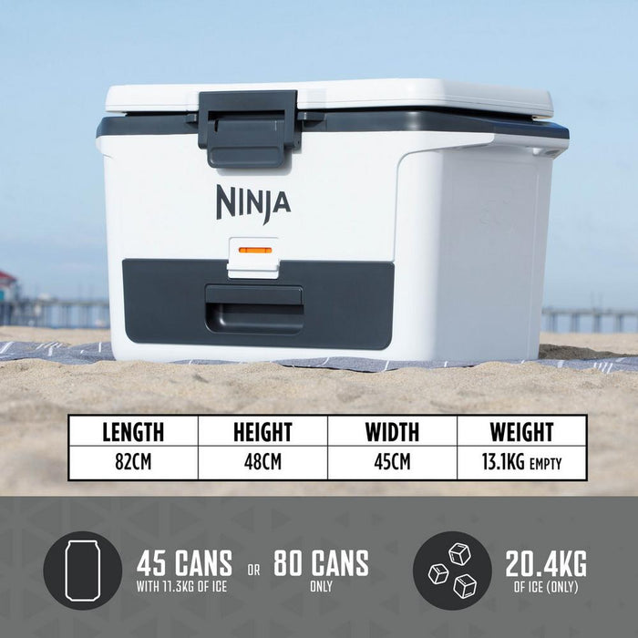 Ninja FB151UKWH FrostVault 50QT 47L Hard Cooler with Dry Zone Cloud White White