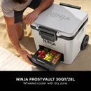 Ninja FB230UKWH FrostVault 30QT 28L Wheeled Cooler with Dry Zone Cloud White White