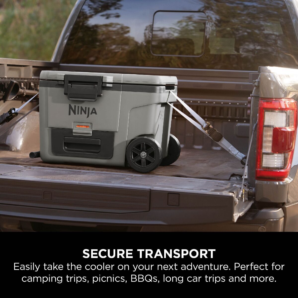 Ninja FB245UKGY FrostVault 45QT 42L Wheeled Cooler with Dry Zone Slate Grey Grey