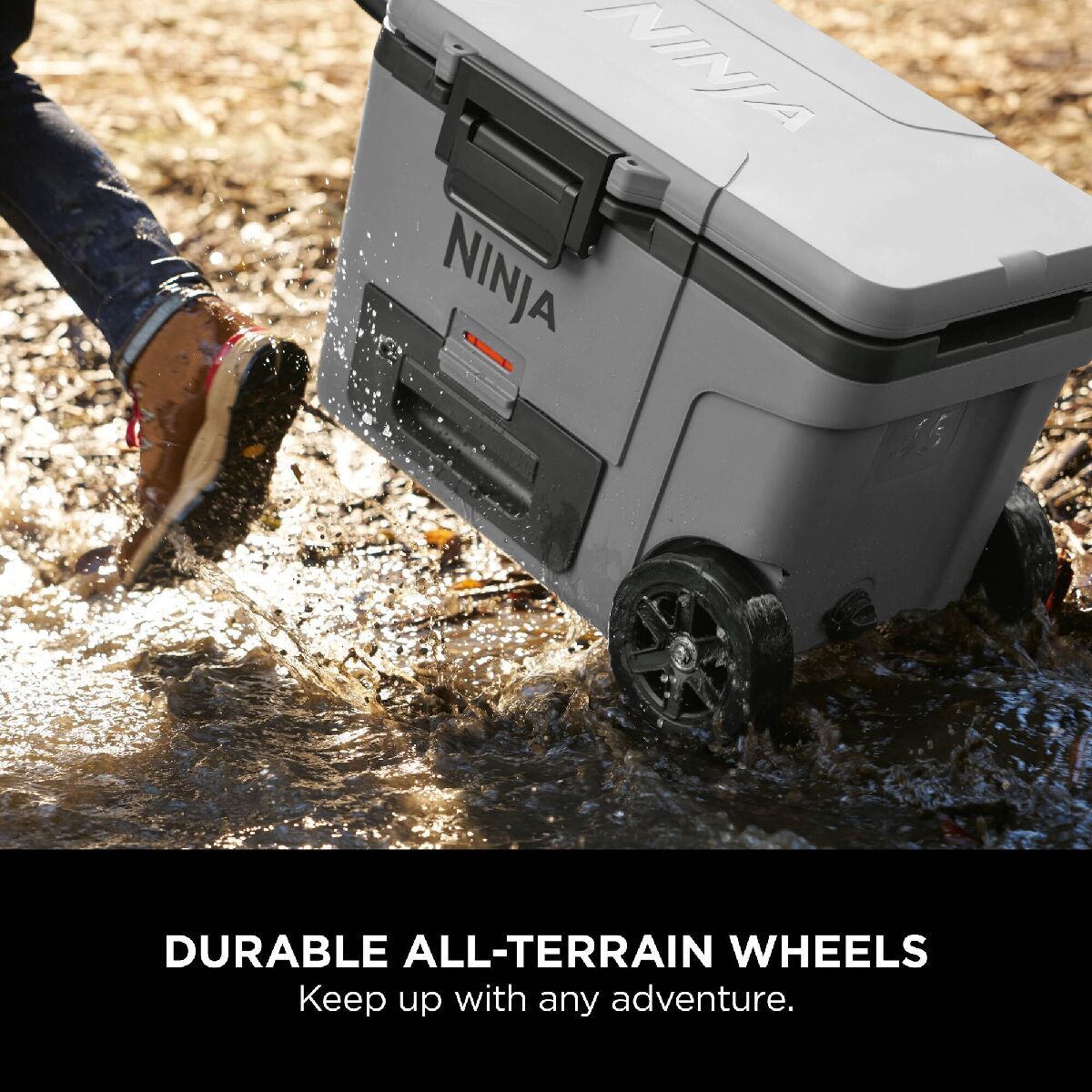 Ninja FB245UKGY FrostVault 45QT 42L Wheeled Cooler with Dry Zone Slate Grey Grey