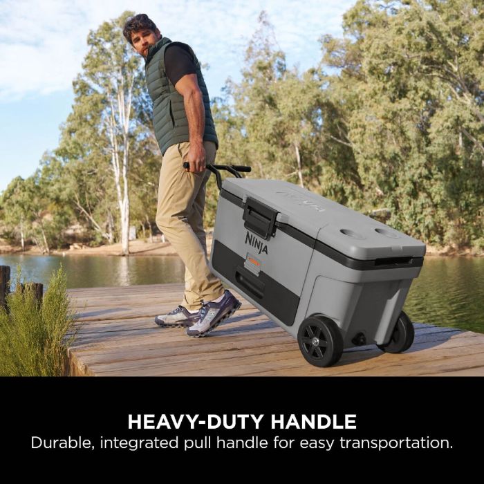 Ninja FB265EUUKGY FrostVault 65QT 61L Wheeled Cooler with Dry Zone Slate Grey Grey