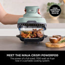 Ninja FN101UKSG CRISPi 4 in 1 Portable Glass Air Fryer Sage Sage