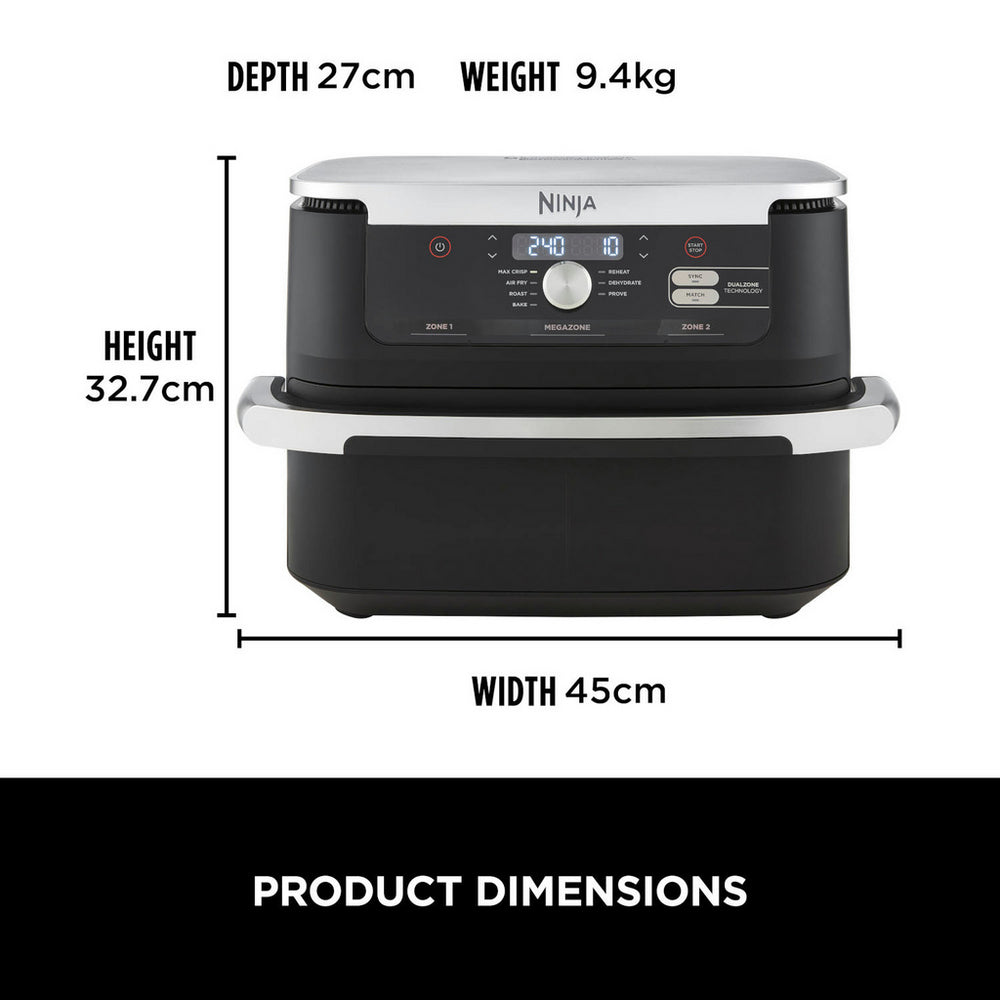 Ninja Foodi FlexDrawer Air Fryer AF500UK 10.4L Black Clearance