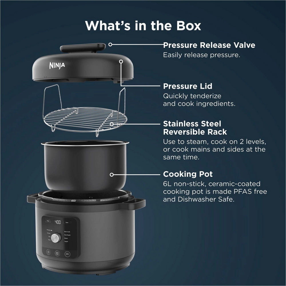 Ninja HyperHeat 6L 9-in-1 Pressure and Rice Cooker PC201UK